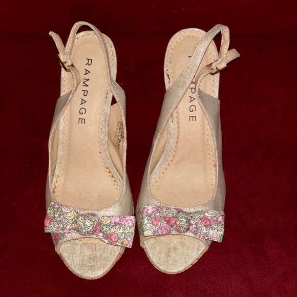 Rampage sling back peep toe heels - Picture 2 of 4